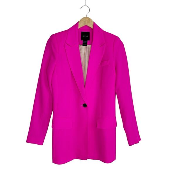 SMYTHE Tailored Hot Pink Wool Blazer - Picture 4 of 9